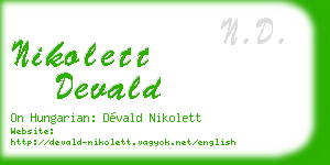 nikolett devald business card