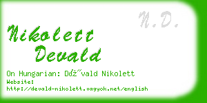 nikolett devald business card